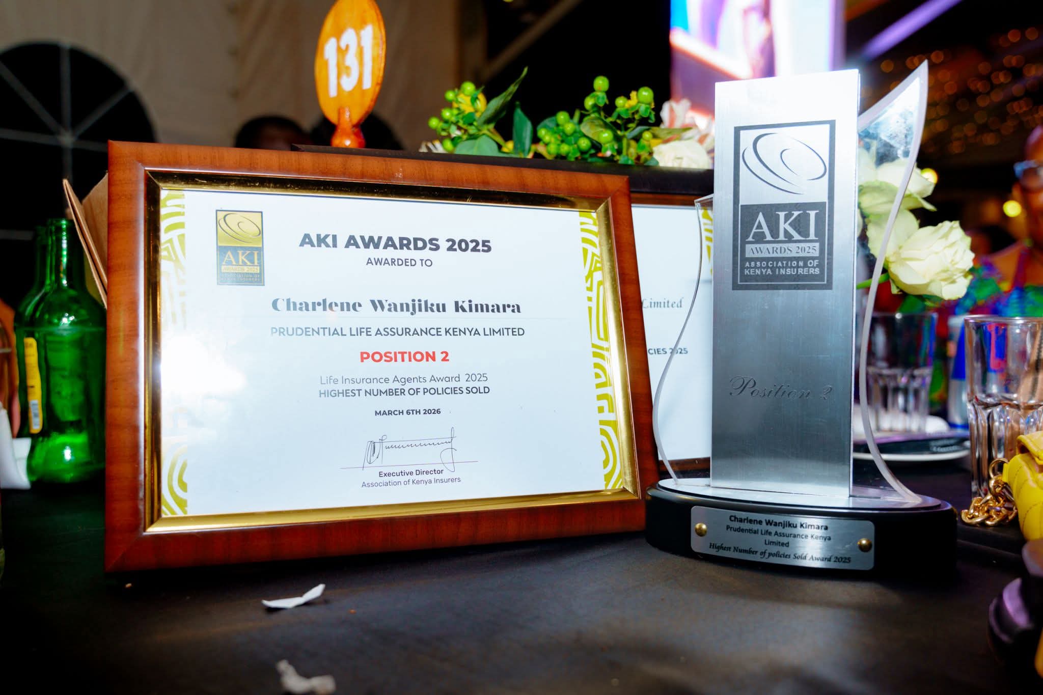 Second Position for highest number of policies sold in Kenya 2025